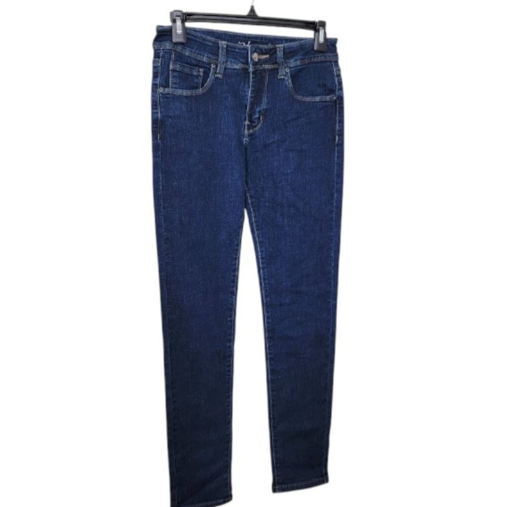 M&H Women's Blue Dark Wash High-Rise Five-Pocket Skinny Jeans Size 30